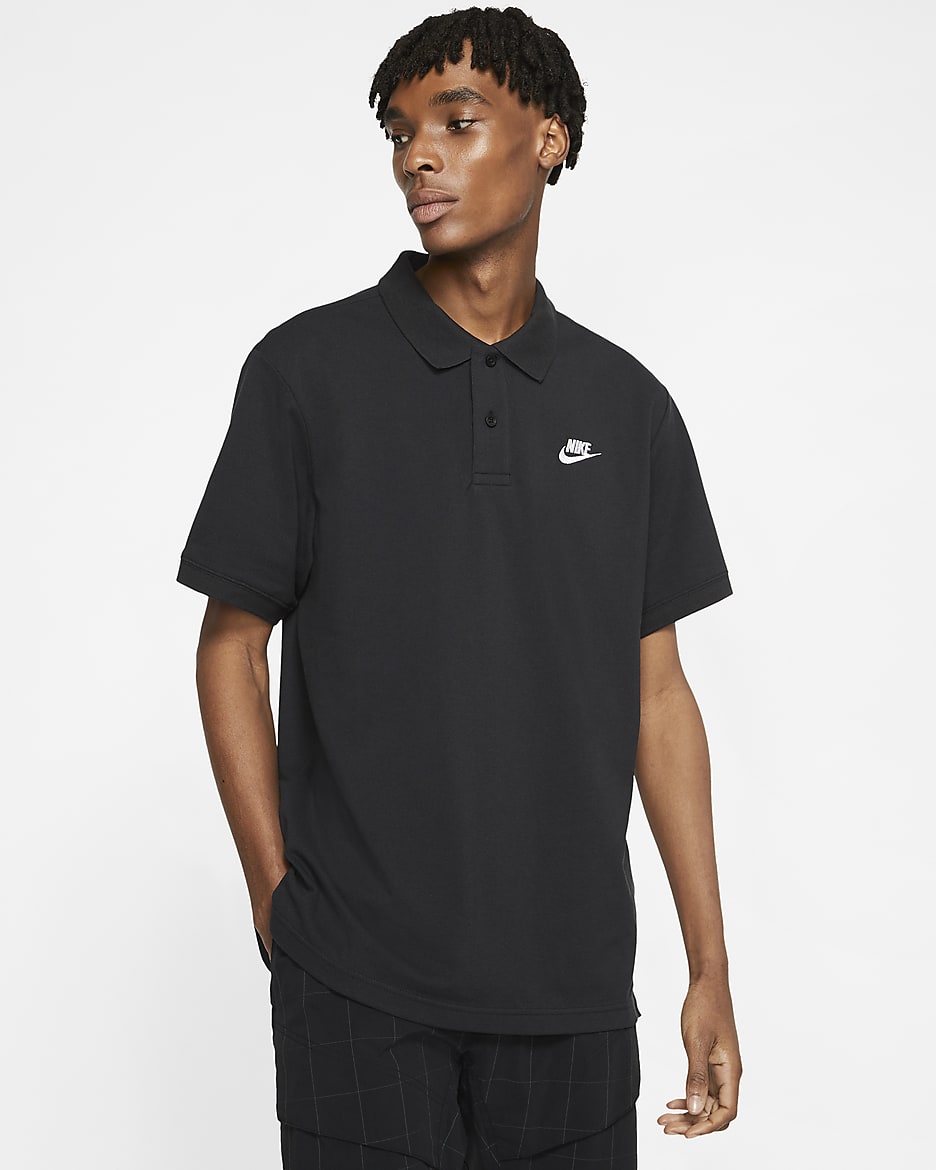 Nike black polo t shirt on sale